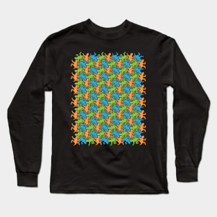 Reptiles Escher Pattern Long Sleeve T-Shirt